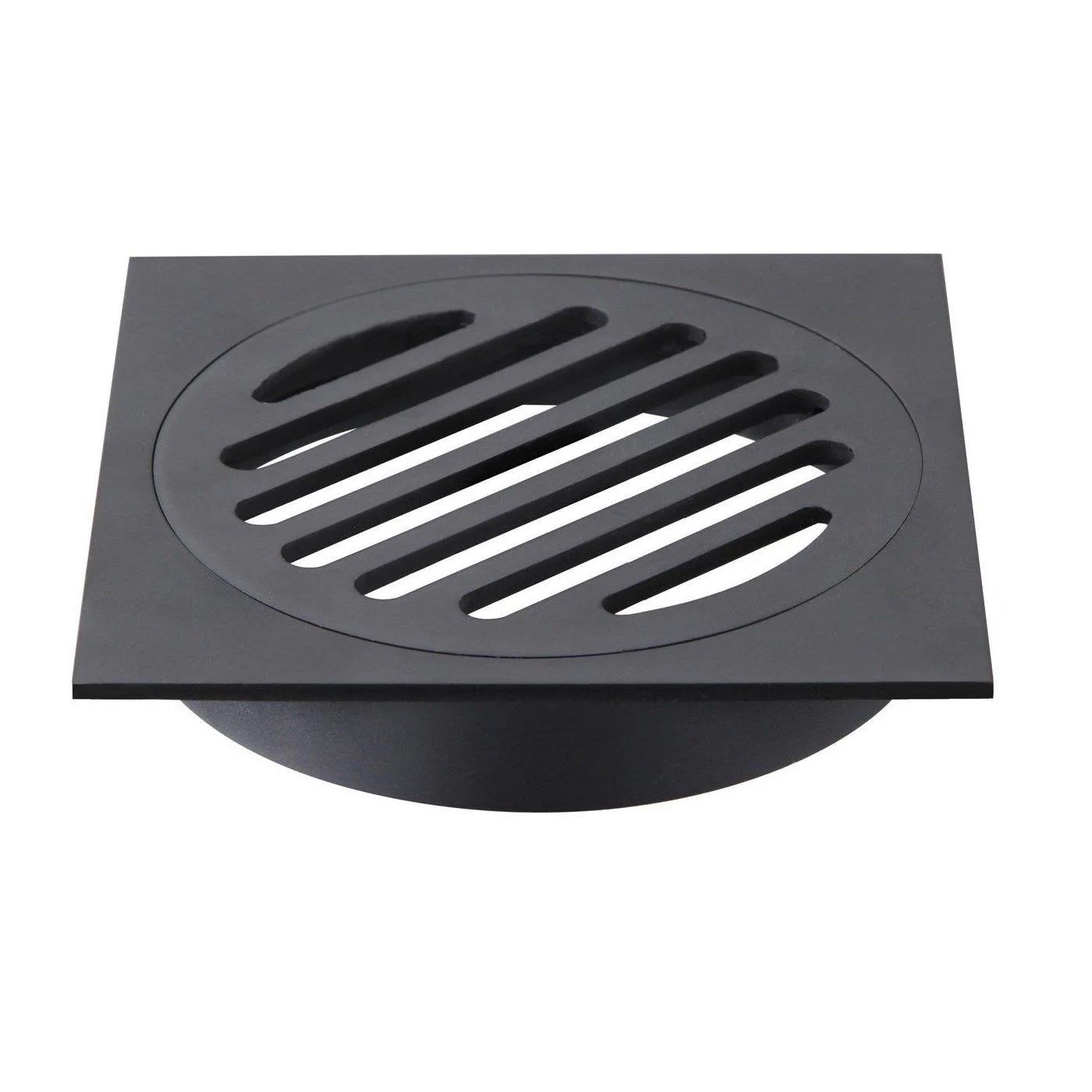 110 mm Slim Standard Square Black Floor Waste