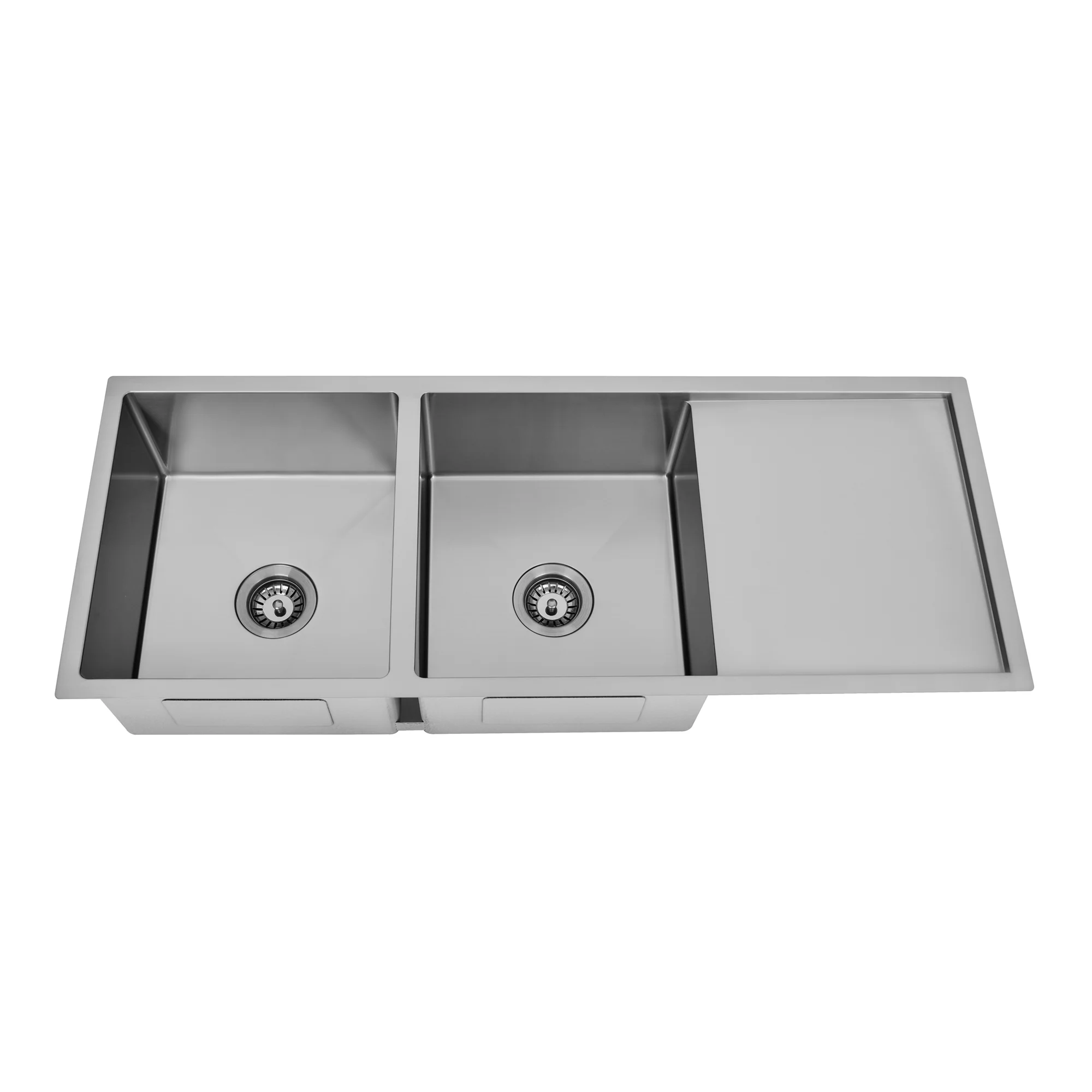 1150 x 450 x 230mm Double Bowl Kitchen Sink With Drainer - Image 3