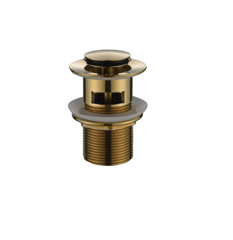 32 mm Brushed Gold Pop Up Overflow Waste - Image 2