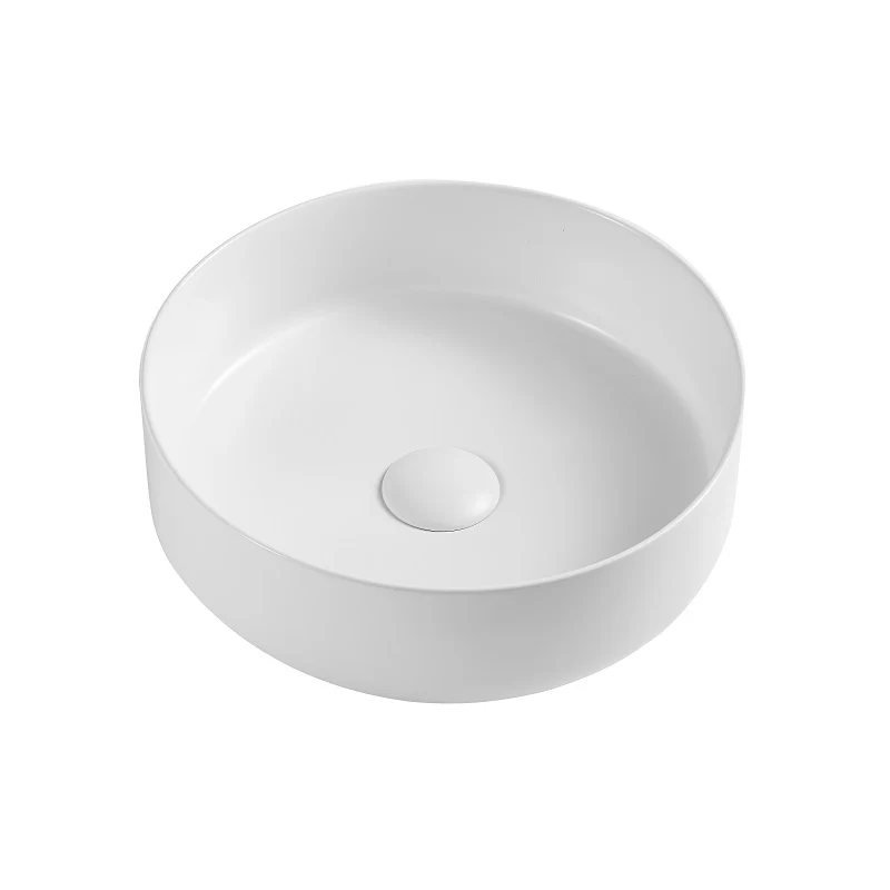 355mm Round Matte White Above Counter Basin