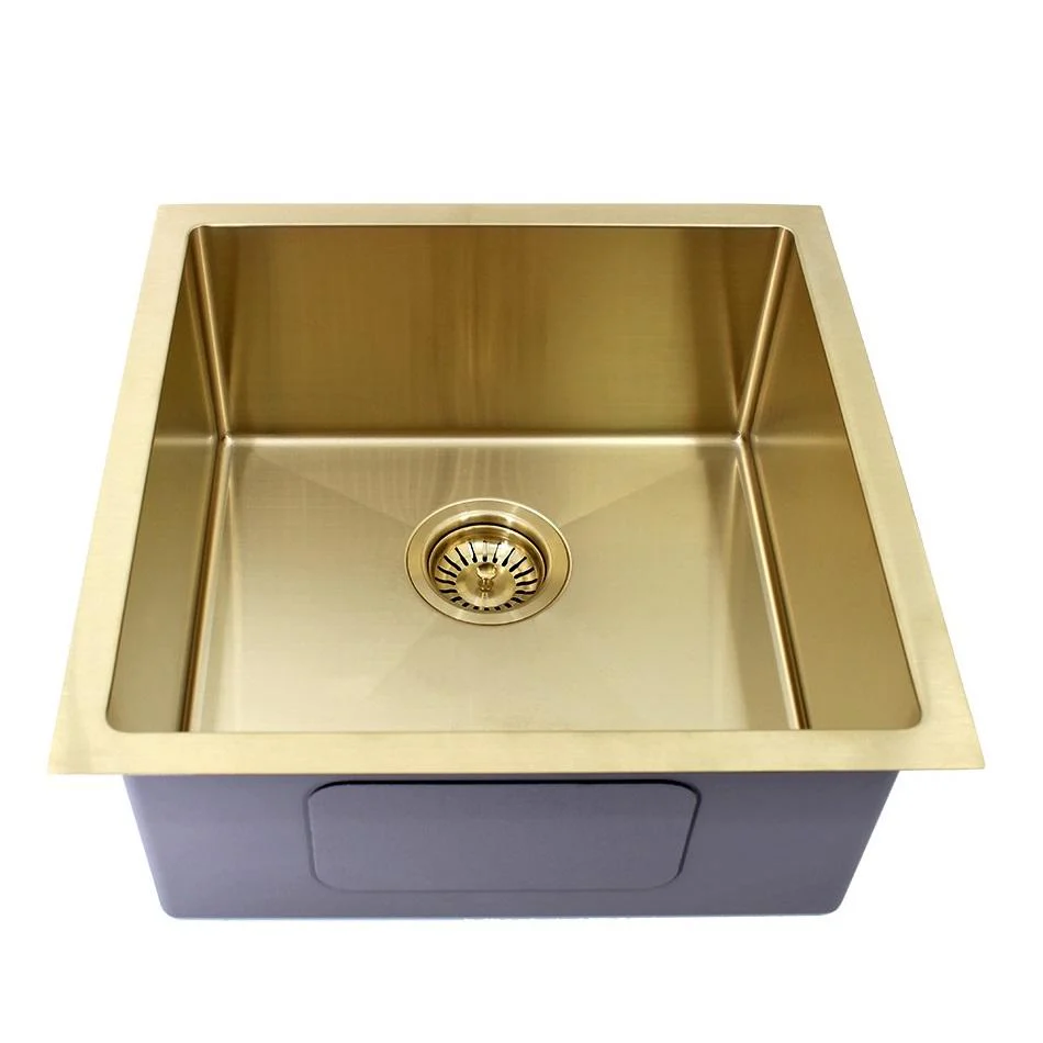 450 x 450 x 200mm Brushed Gold Kitchen Sink