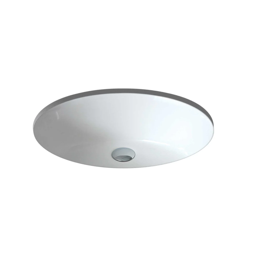 450mm Oval Gloss White Under Counter Basin