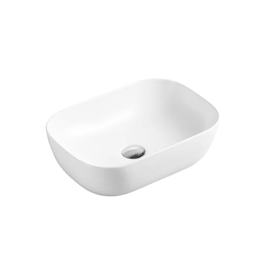 460mm Rectangle Gloss White Above Counter Basin