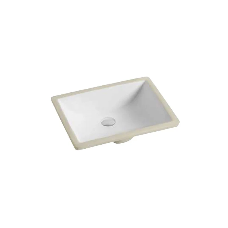 460mm Rectangular Gloss White Under Counter Basin