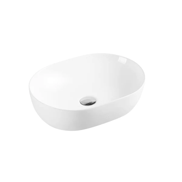 485mm Oval Matte White Above Counter Basin