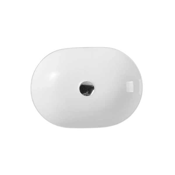 485mm Oval Matte White Above Counter Basin - Image 2
