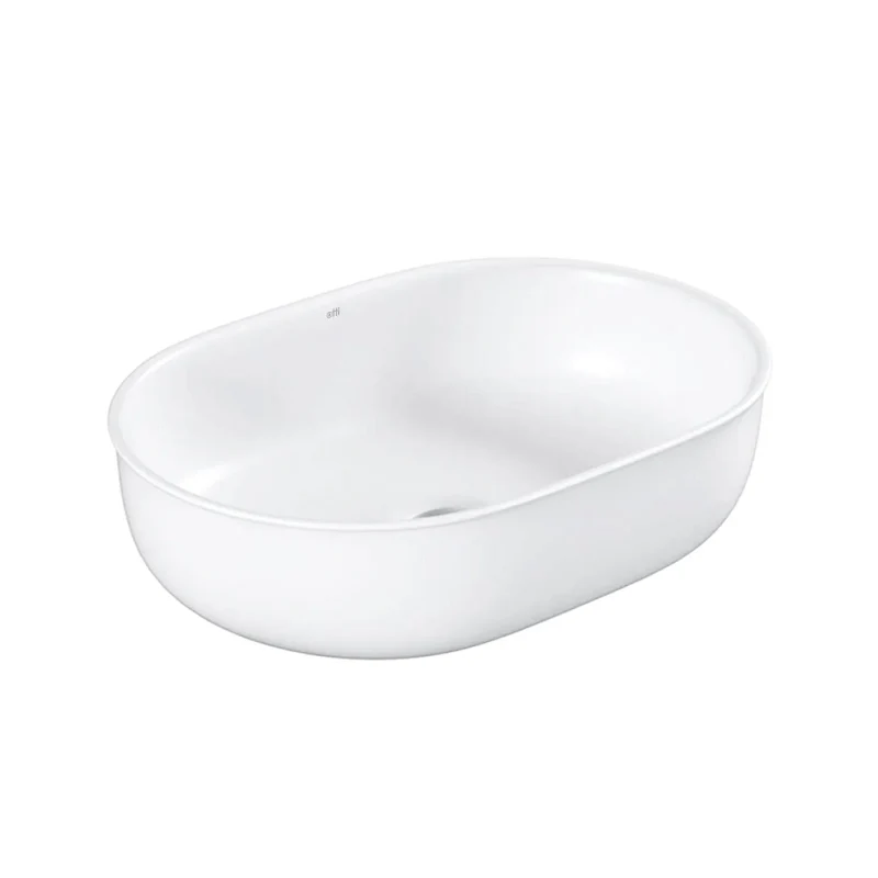 500mm Bronte Matte White Oval Above Counter Basin