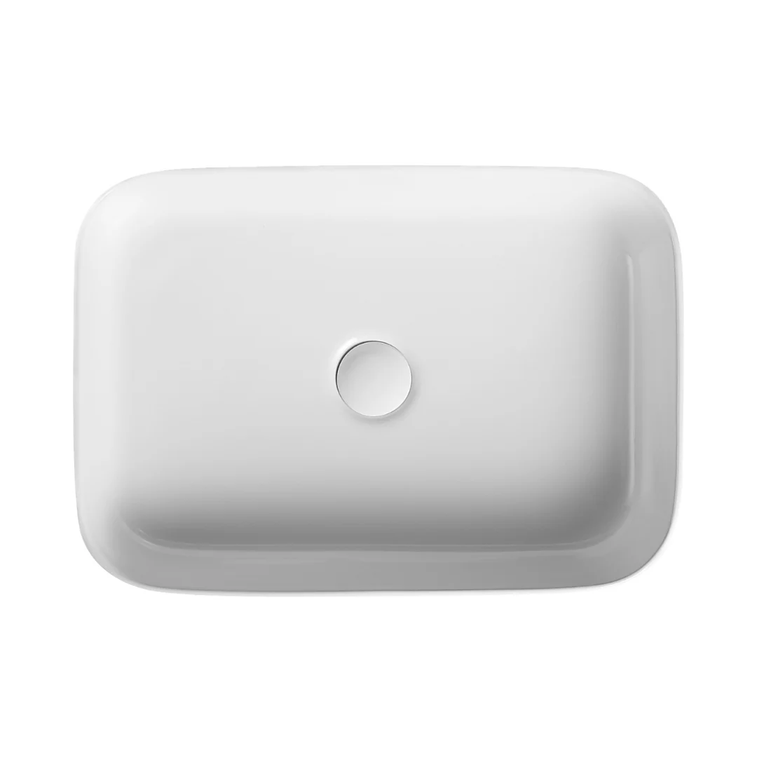 510mm Soft Square Gloss White Above Counter Basin - Image 2