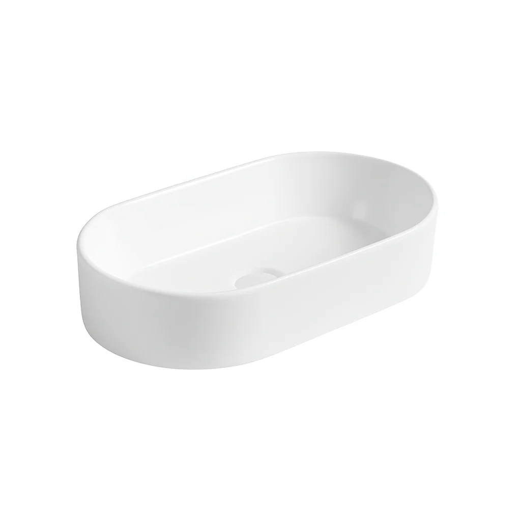 520mm Oval Matte White Above Counter Basin