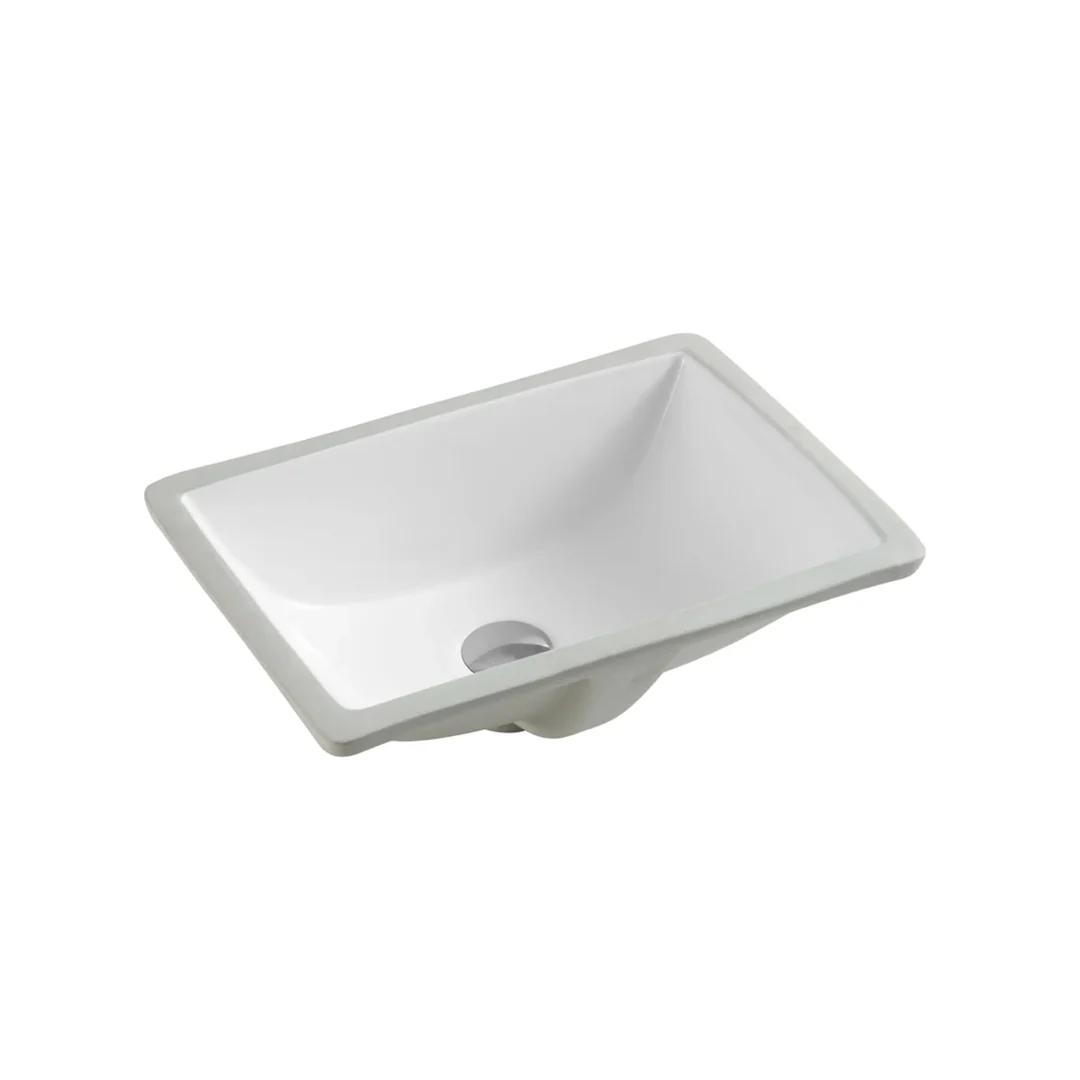530mm Rectangular Gloss White Under Counter Basin