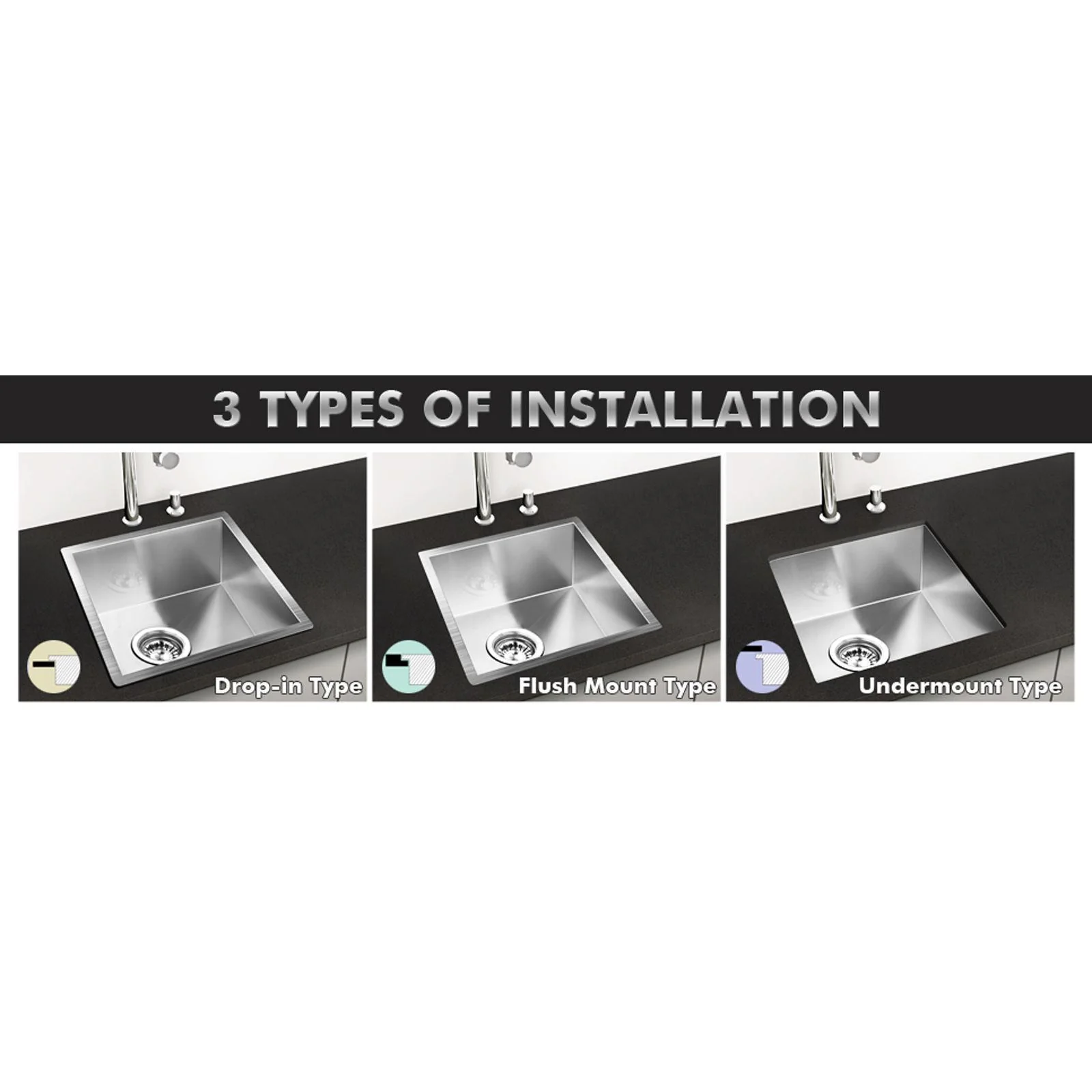 600 x 450 x 230 mm Kitchen Sink - Image 5