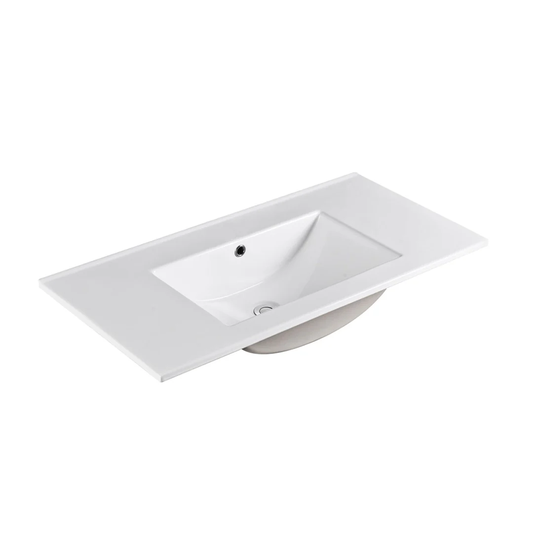 900mm Ceramic Top with Overflow - No Tap Hole