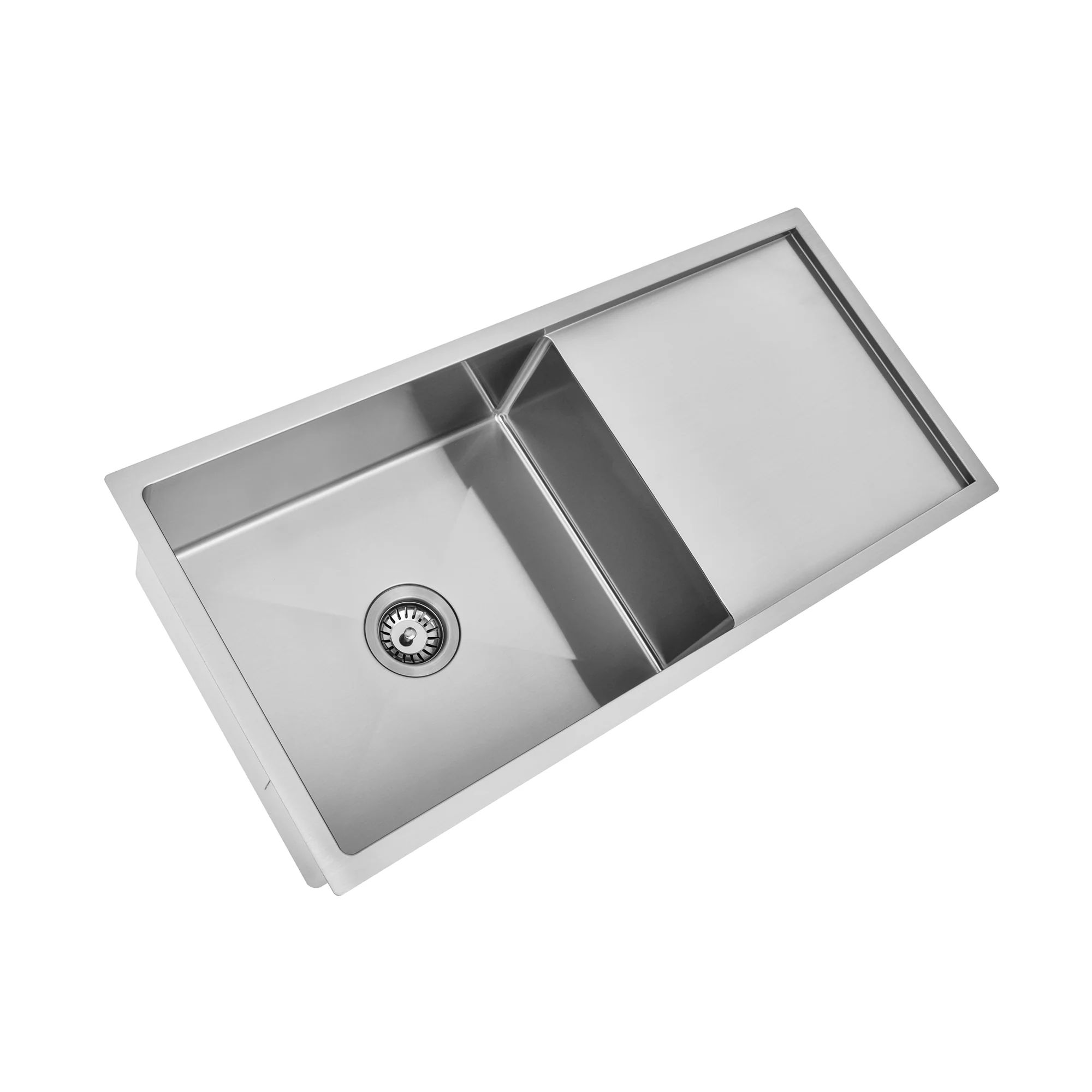 950 x 450 x 230mm Single Bowl Kitchen Sink With Drainer - Image 2