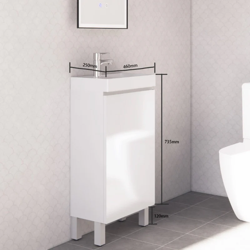 Absolute | 450mm Ensuite Narrow Vanity on Legs - Image 2