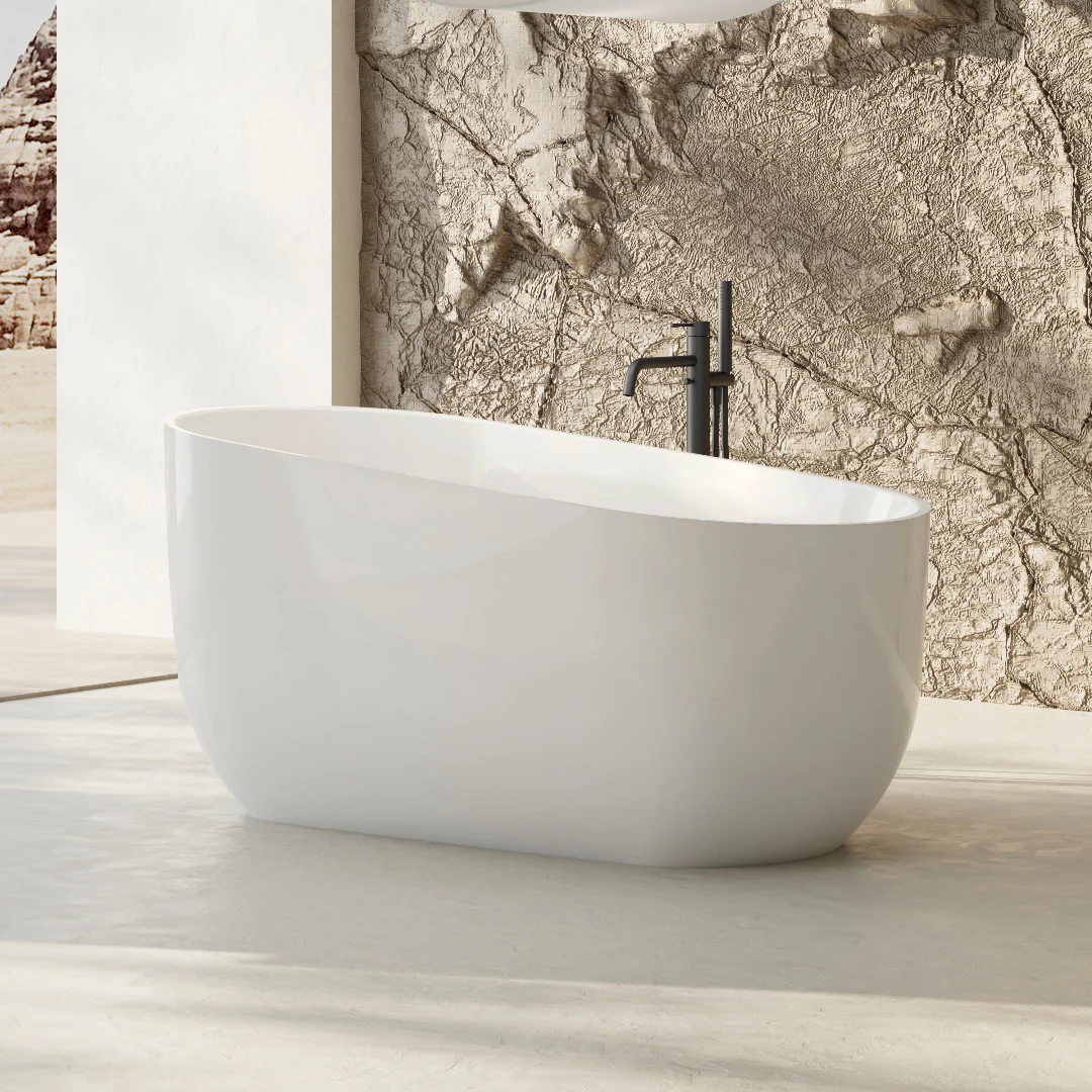 Akira 1250mm Japanese Soaking Freestanding Bath Tub With Seat