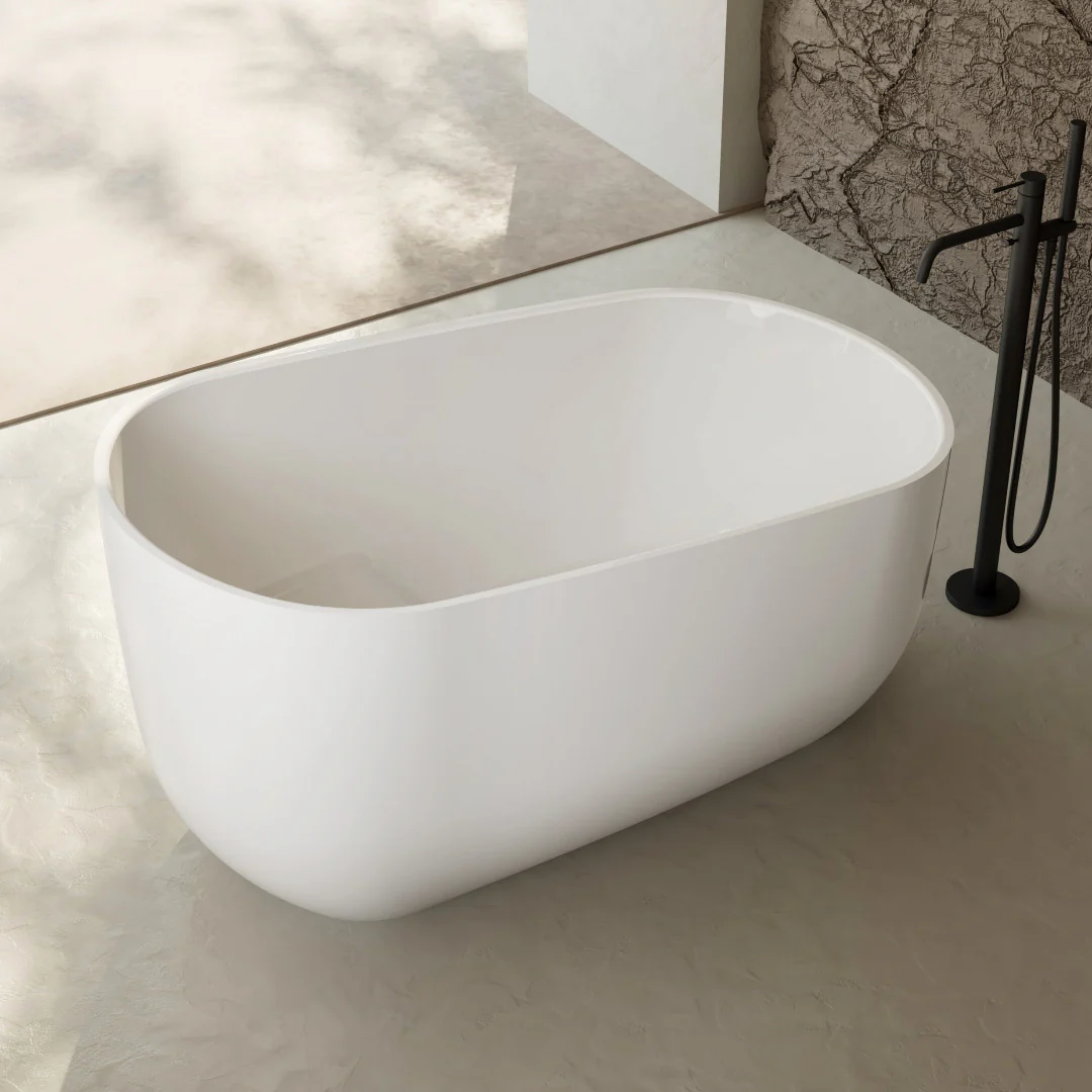 Akira 1250mm Japanese Soaking Freestanding Bath Tub With Seat - Image 3