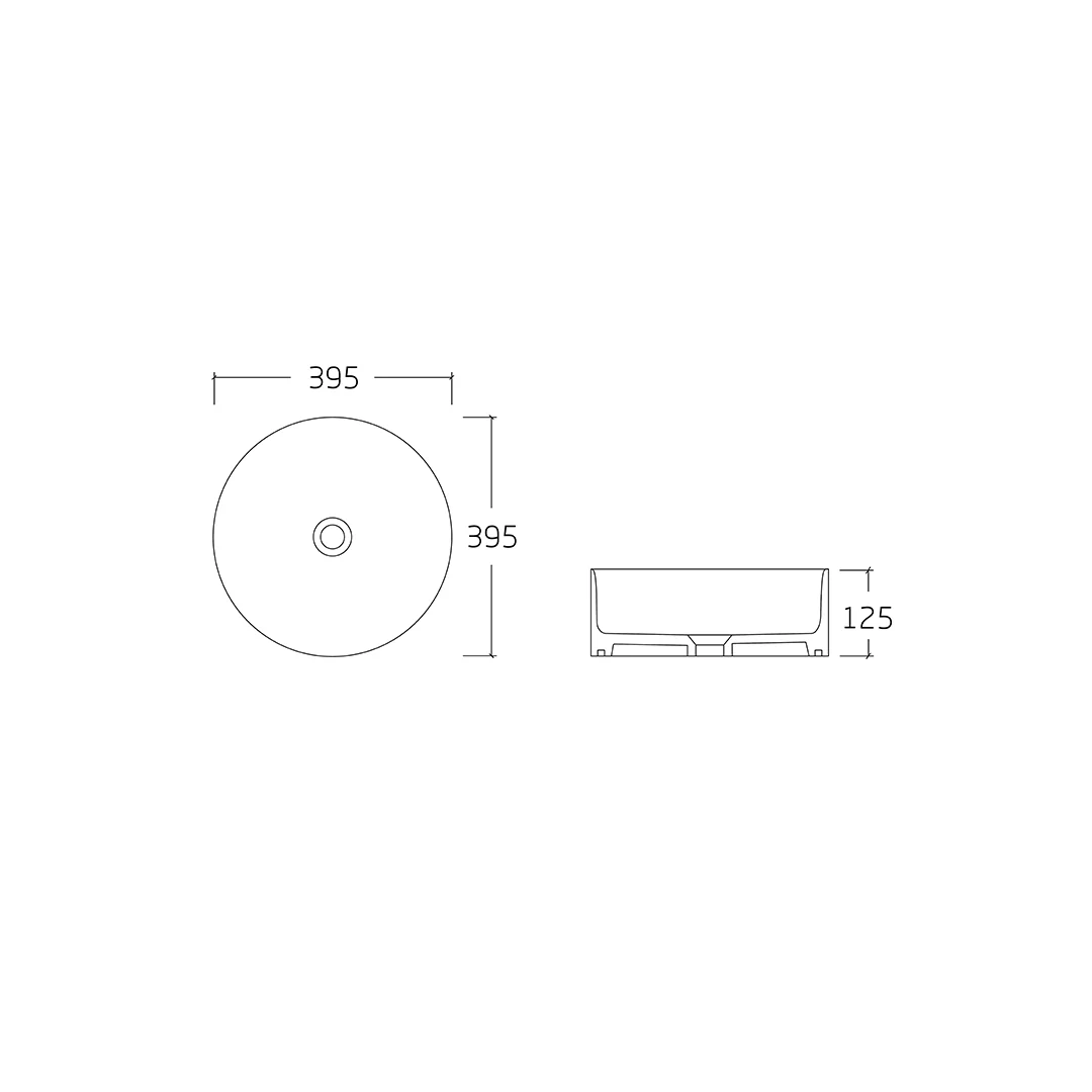 Amara 395 Matte White Round Fluted Above Counter Basin - Image 2