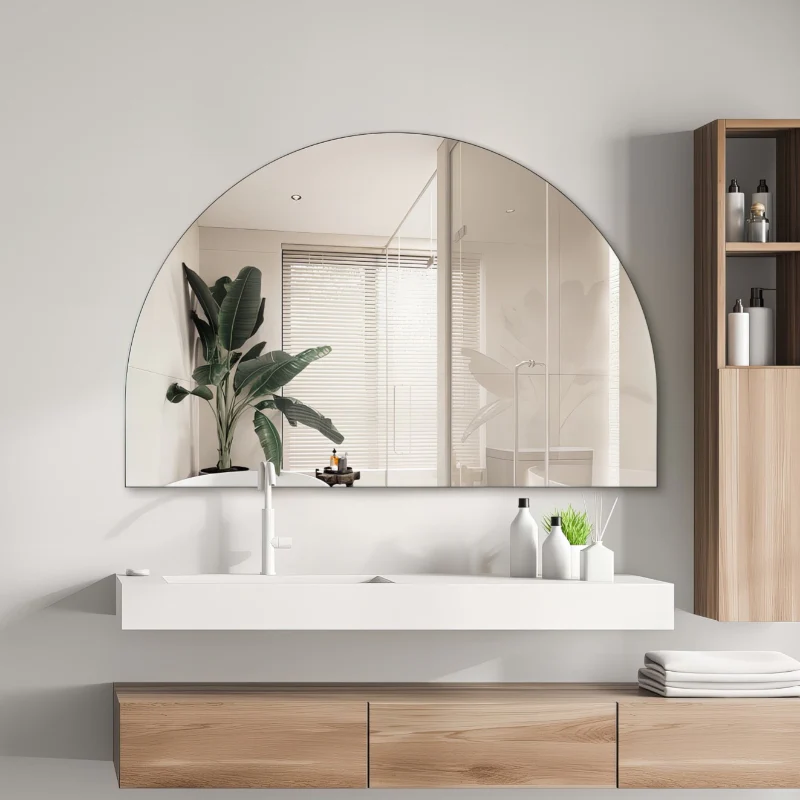 Arched 1200 x 800 Polished Edge Mirror - Image 3