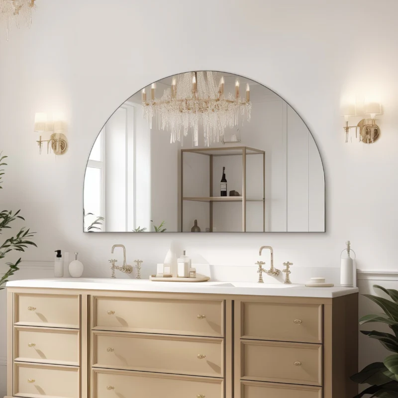 Arched 1200 x 800 Polished Edge Mirror - Image 5
