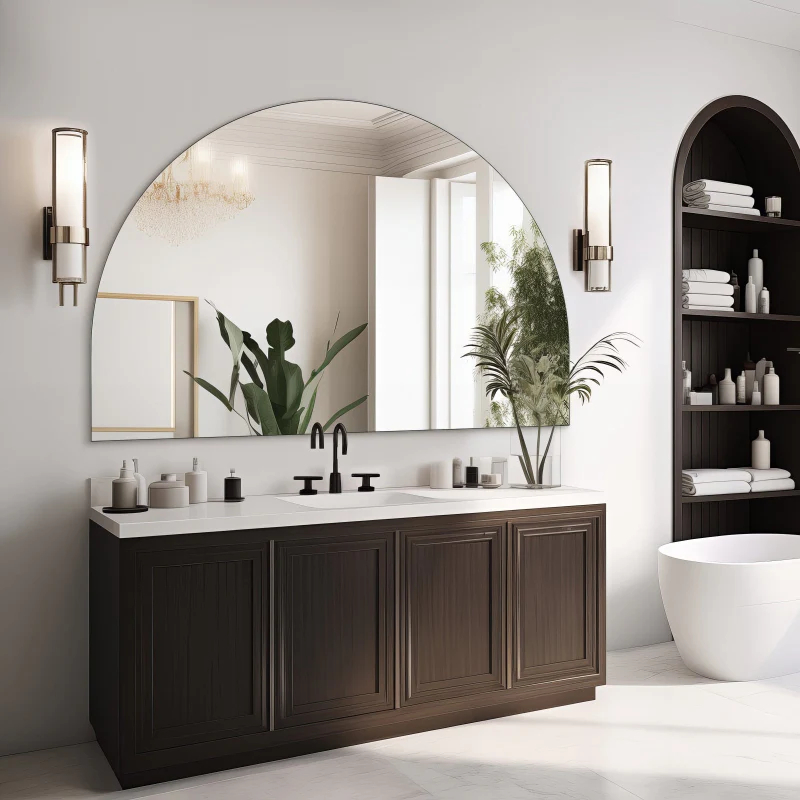 Arched 1500 x 1000 Polished Edge Mirror - Image 5
