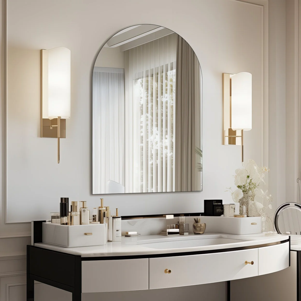 Arched 600 x 900 Polished Edge Mirror - Image 2