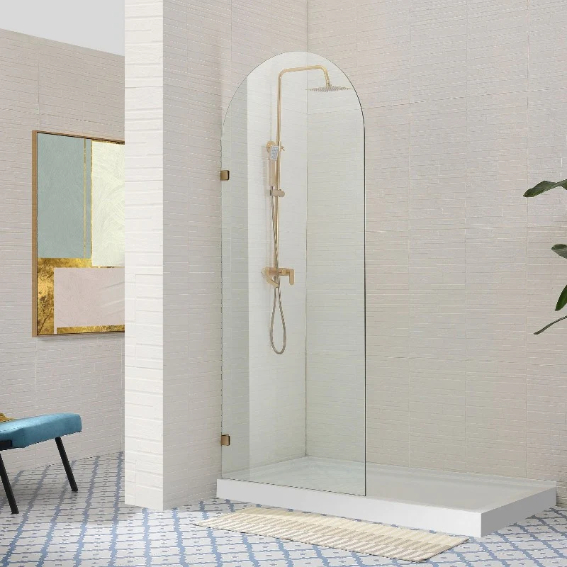 Arched Frameless Fixed Panel Shower Screen