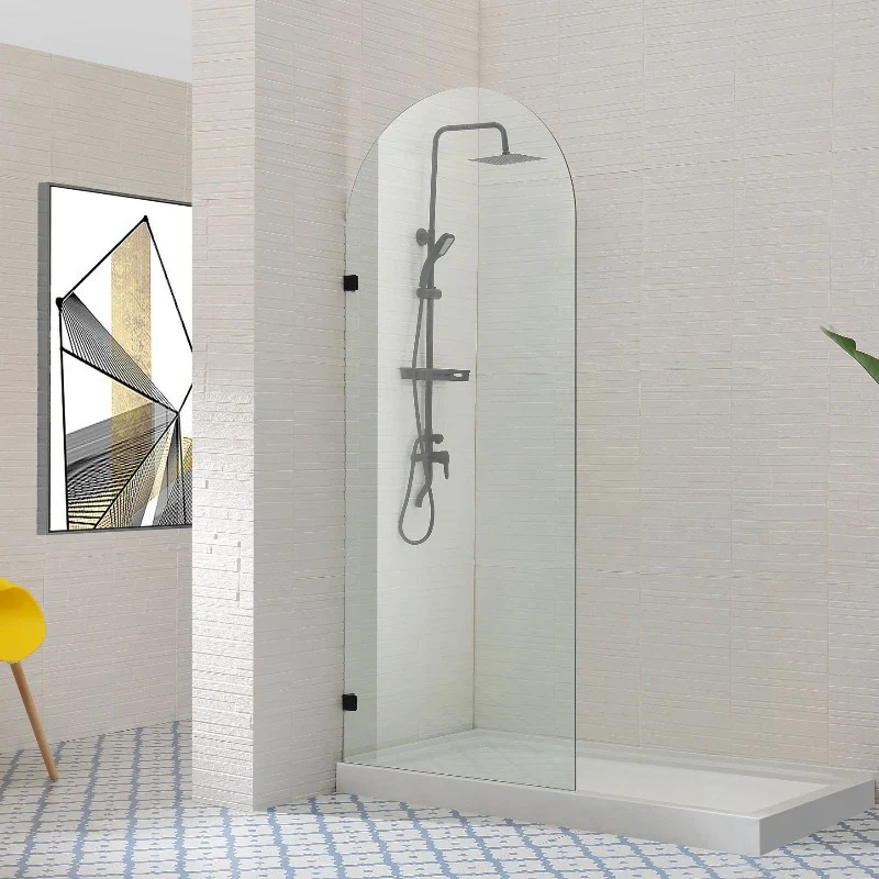 Arched Frameless Fixed Panel Shower Screen - Image 2