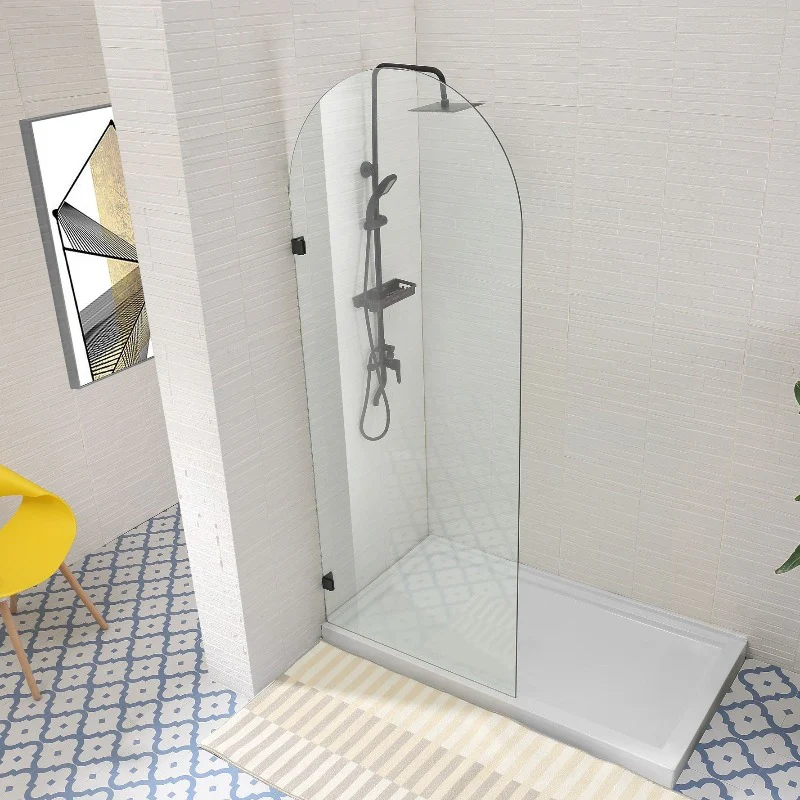 Arched Frameless Fixed Panel Shower Screen - Image 5