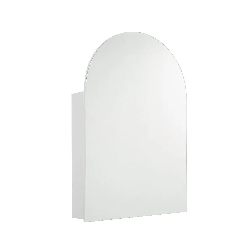 Arched Matte White Shaving Cabinet