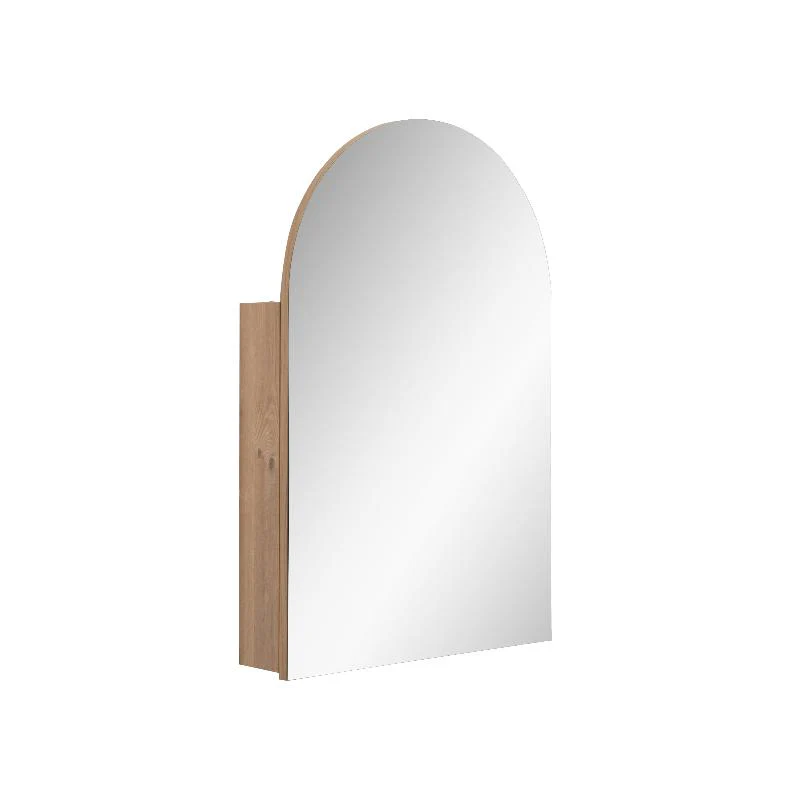 Arched Natural Oak Shaving Cabinet