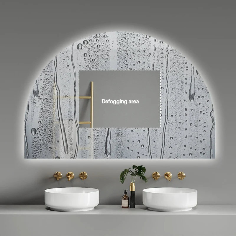 Arched Touchless 1200 x 800 LED Mirror - Three Light Temperatures - Image 6