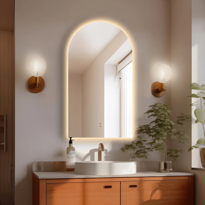 Arched Touchless 500 x 900 LED Mirror - Three Light Temperatures - Image 5
