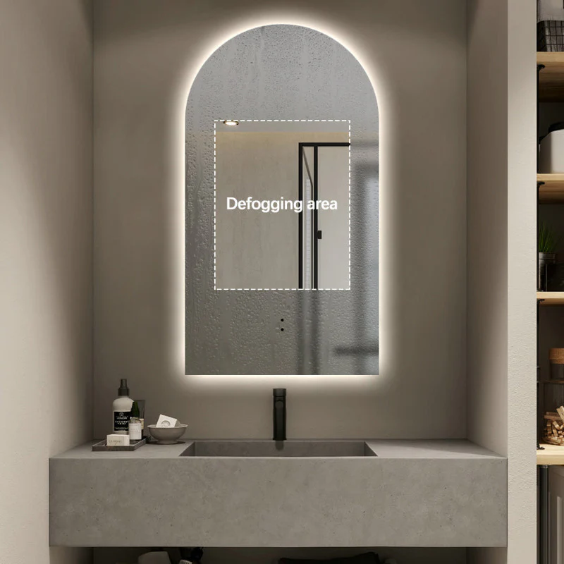 Arched Touchless 500 x 900 LED Mirror - Three Light Temperatures - Image 8