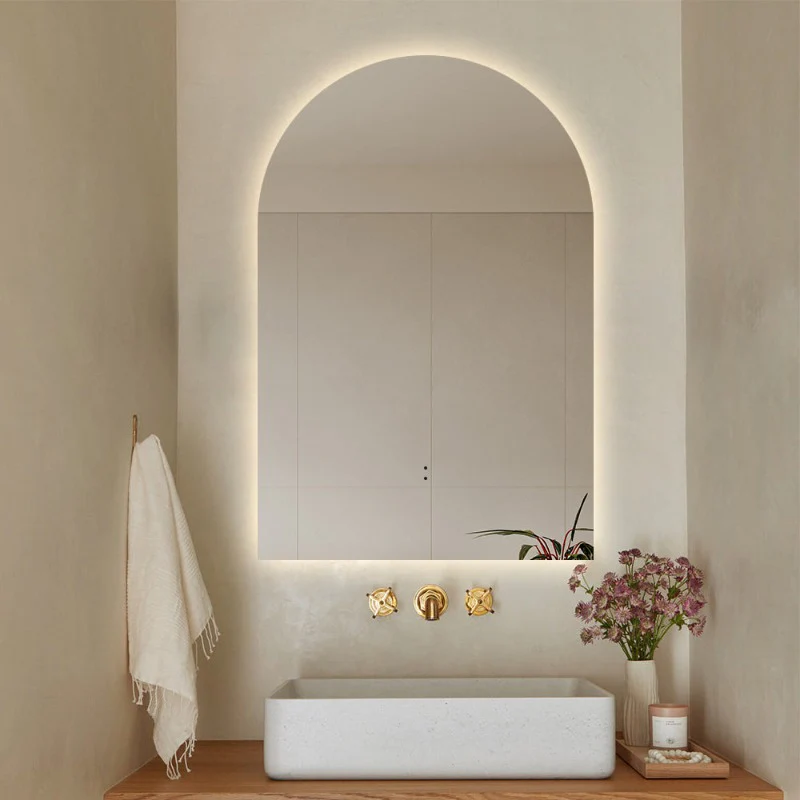 Arched Touchless 600 x 900 LED Mirror - Three Light Temperatures - Image 3