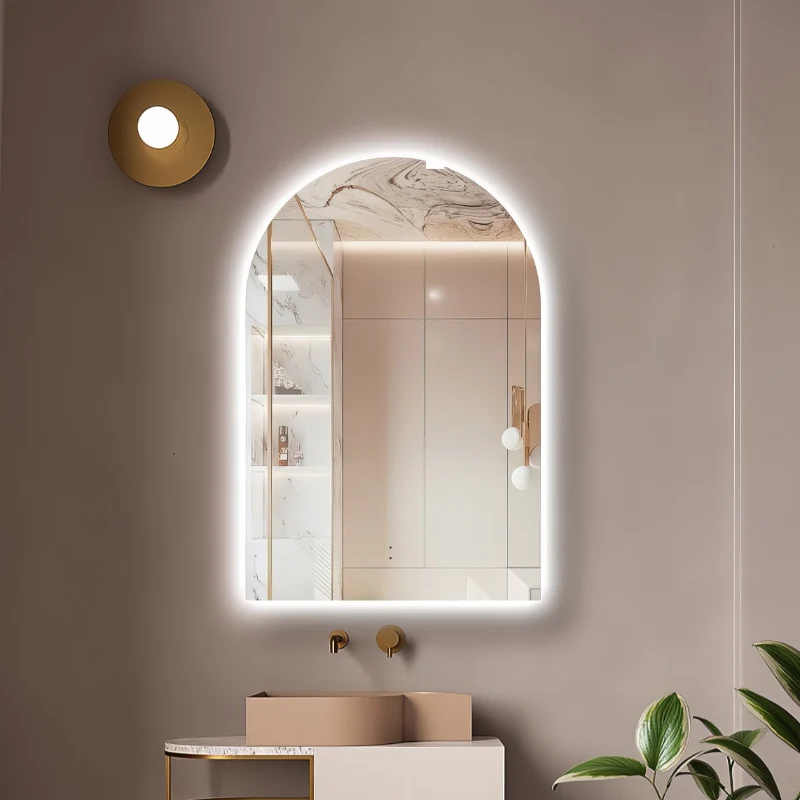 Arched Touchless 600 x 900 LED Mirror - Three Light Temperatures - Image 4