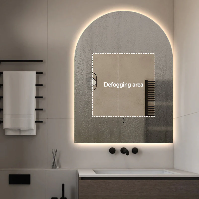 Arched Touchless 750 x 1000 LED Mirror - Three Light Temperatures - Image 6