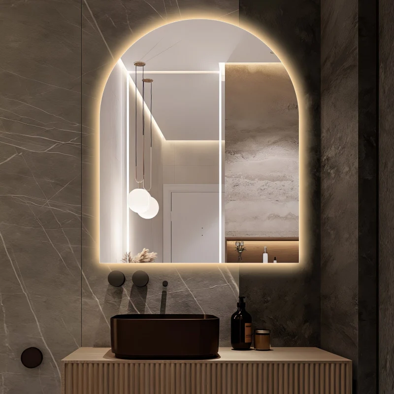 Arched Touchless 900 x 1100 LED Mirror - Three Light Temperatures - Image 4