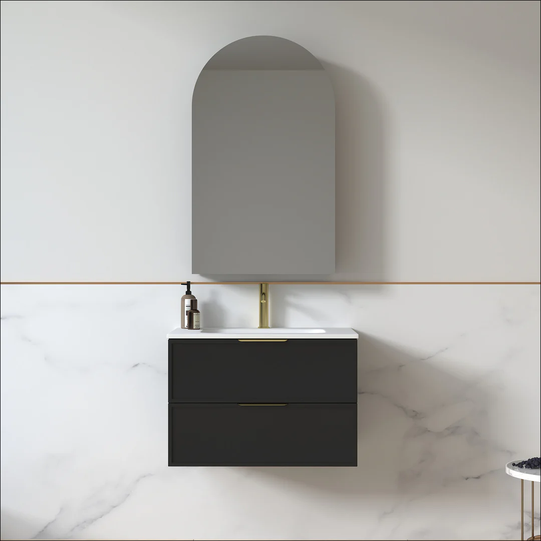 Ashford 750mm Matte Black Shaker Wall Hung Vanity - Image 5