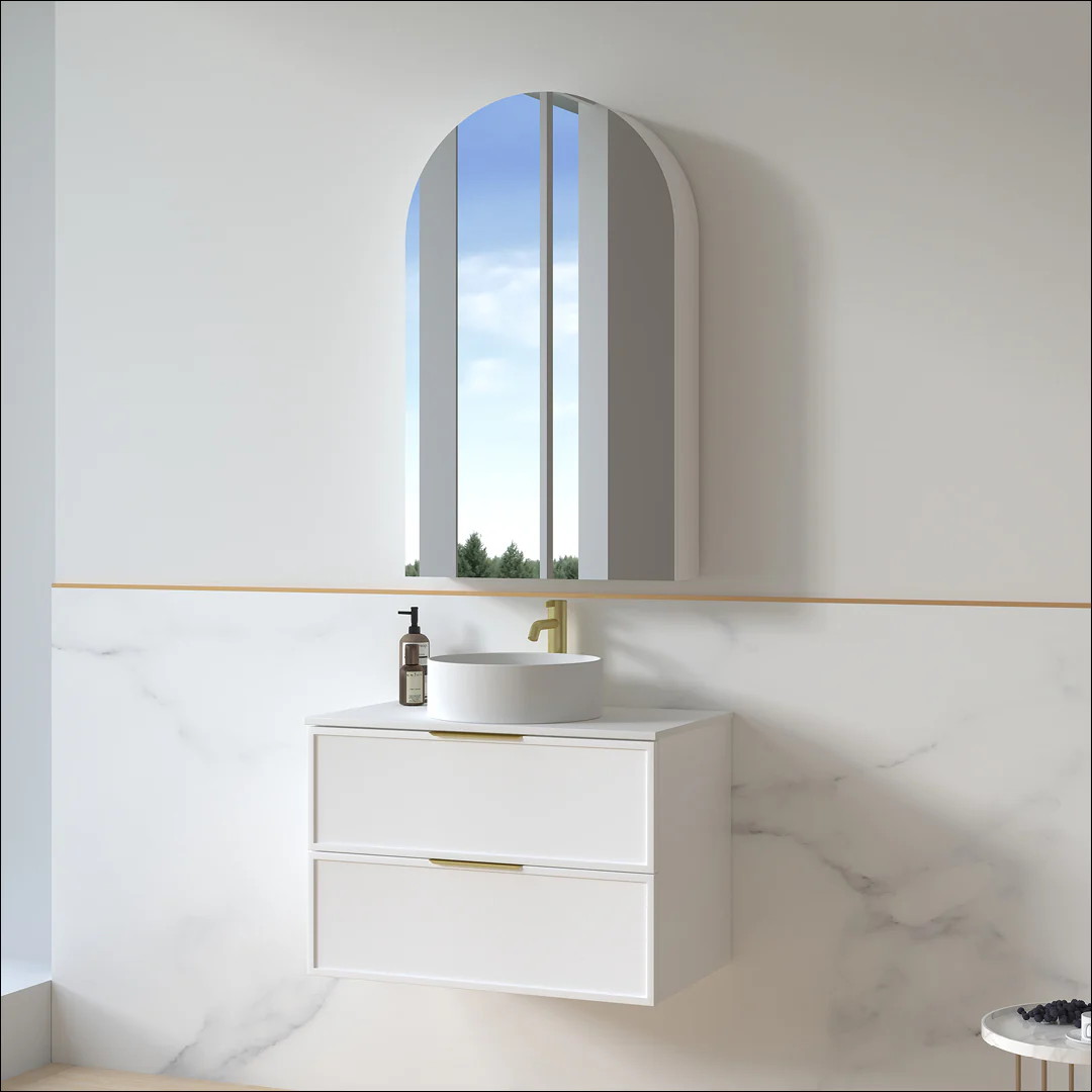 Ashford 750mm Matte White Shaker Wall Hung Vanity - Image 5