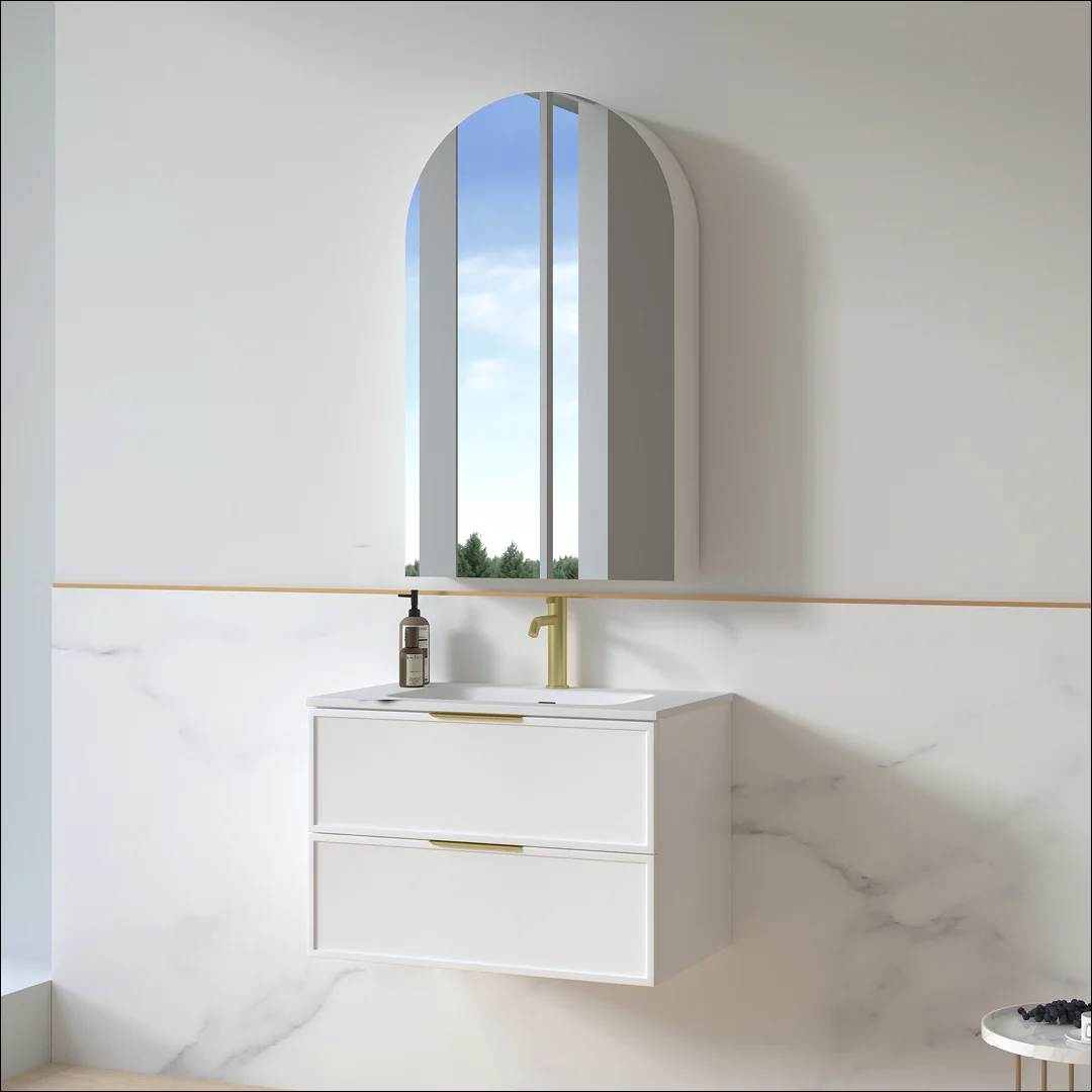 Ashford 750mm Matte White Shaker Wall Hung Vanity - Image 6