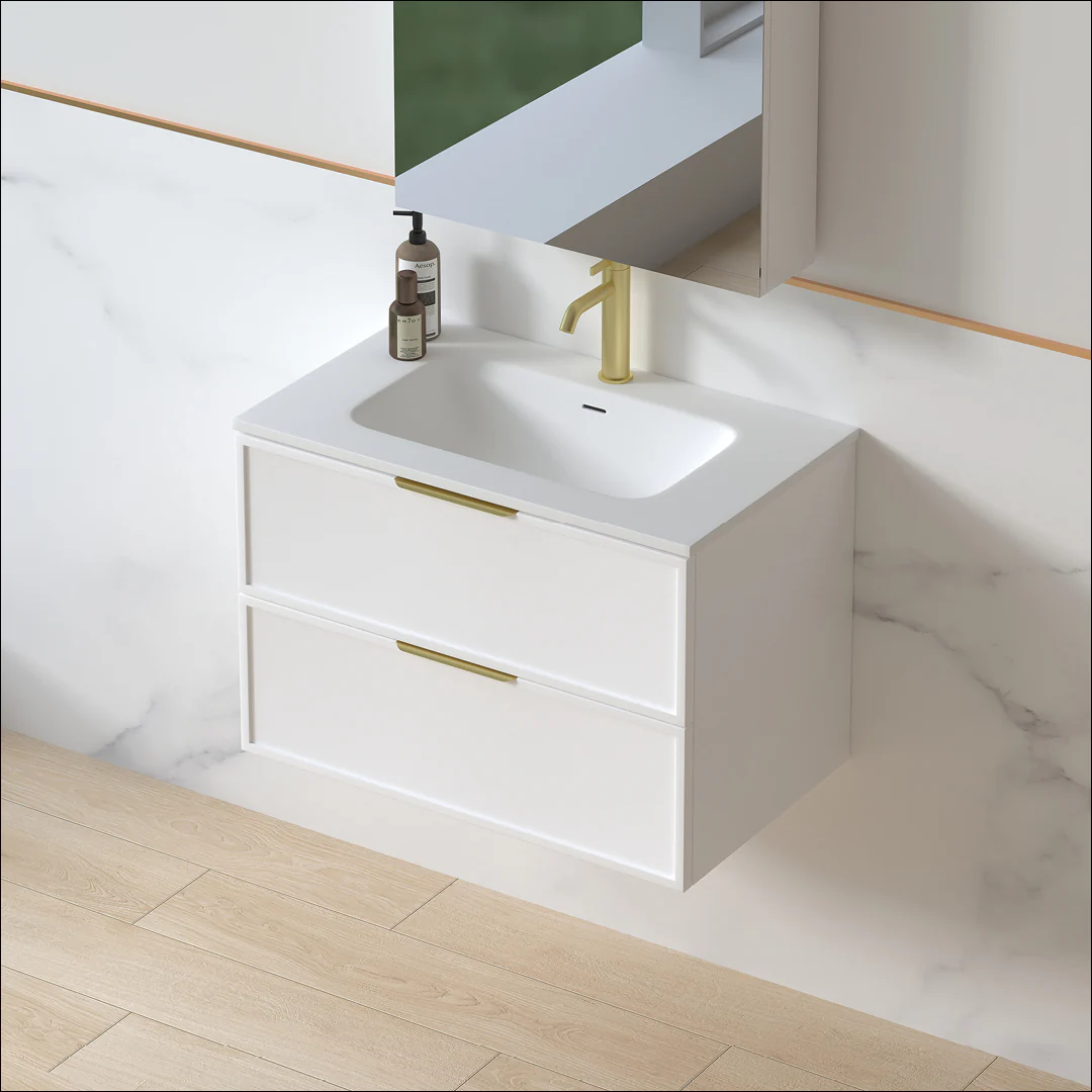 Ashford 750mm Matte White Shaker Wall Hung Vanity - Image 7
