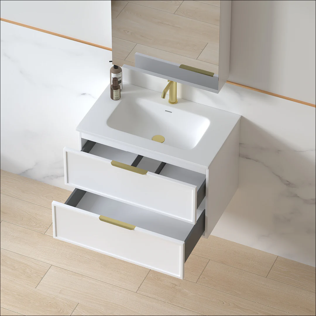 Ashford 750mm Matte White Shaker Wall Hung Vanity - Image 8