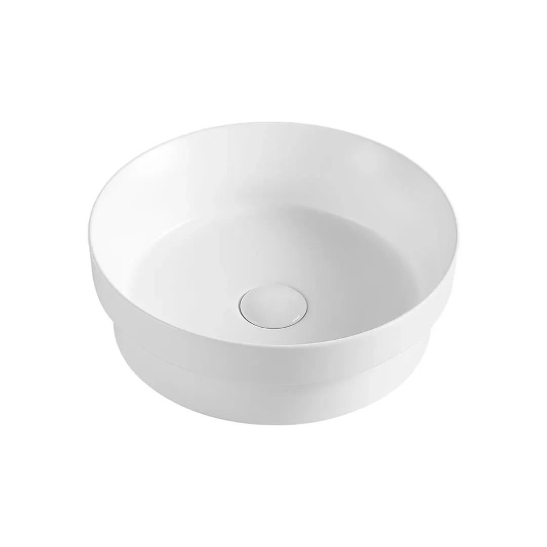 Ava 350 Matte White Round Semi Insert Basin