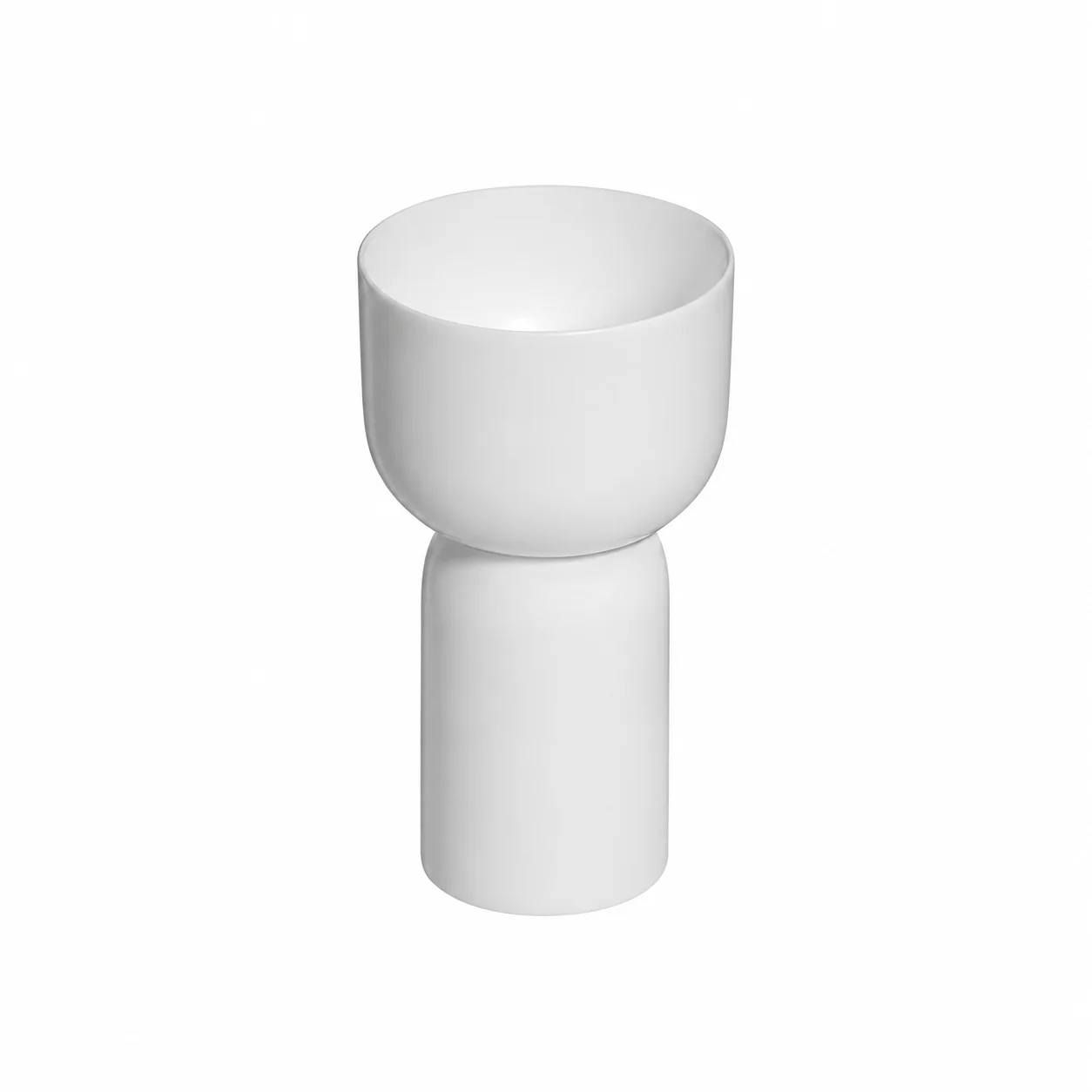 Avaro 420 Gloss White Round Freestanding Pedestal