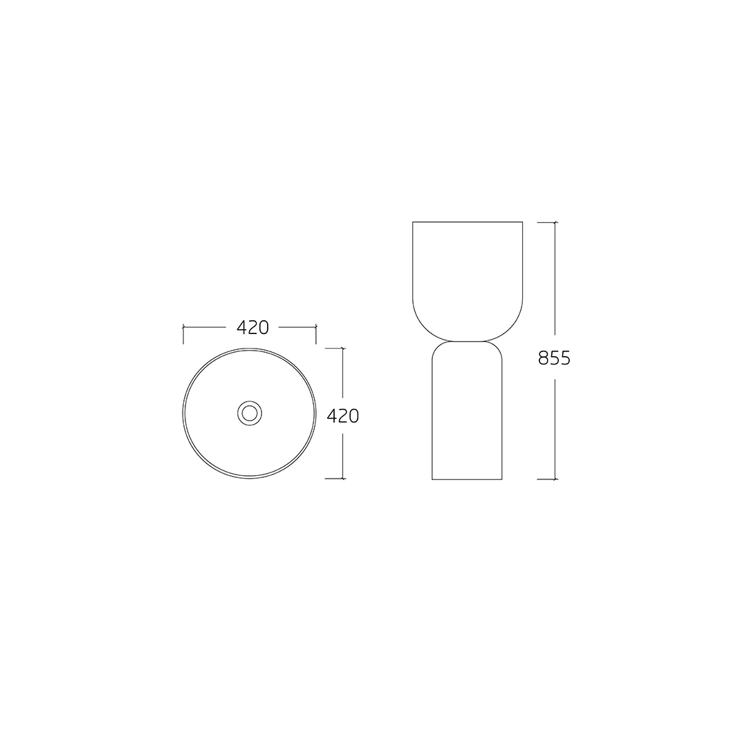 Avaro 420 Gloss White Round Freestanding Pedestal - Image 2