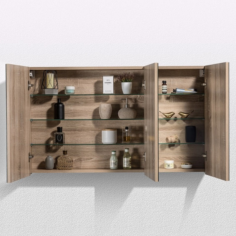 Avia 1200mm White Oak Shaving Cabinet - Image 2