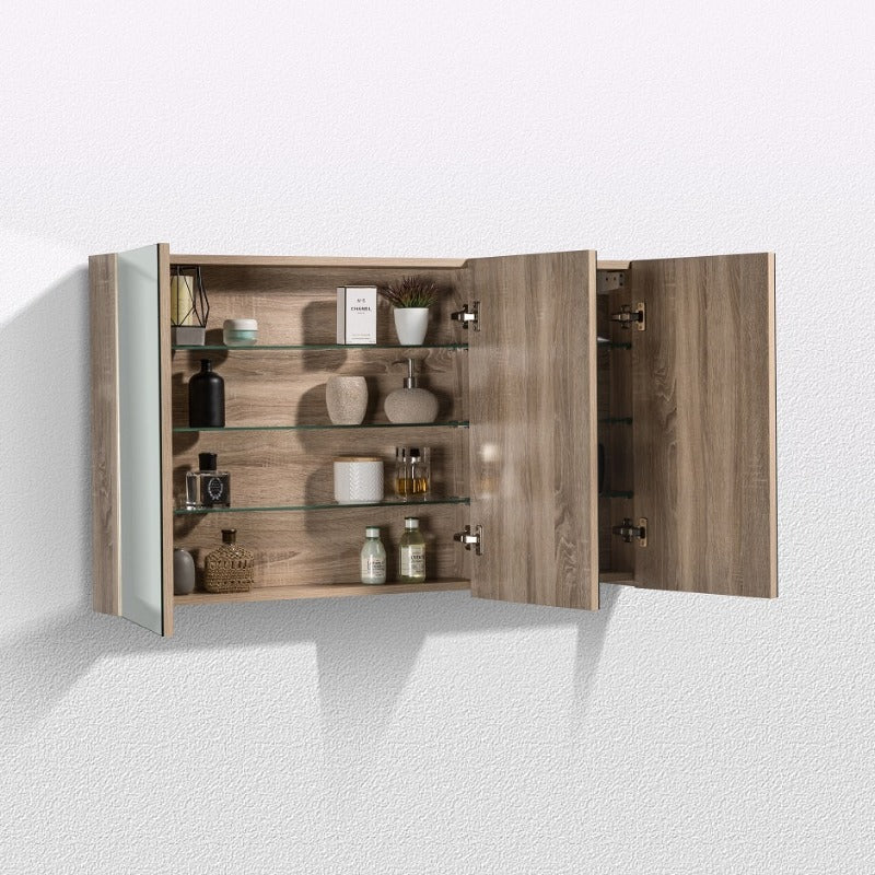 Avia 1200mm White Oak Shaving Cabinet - Image 5