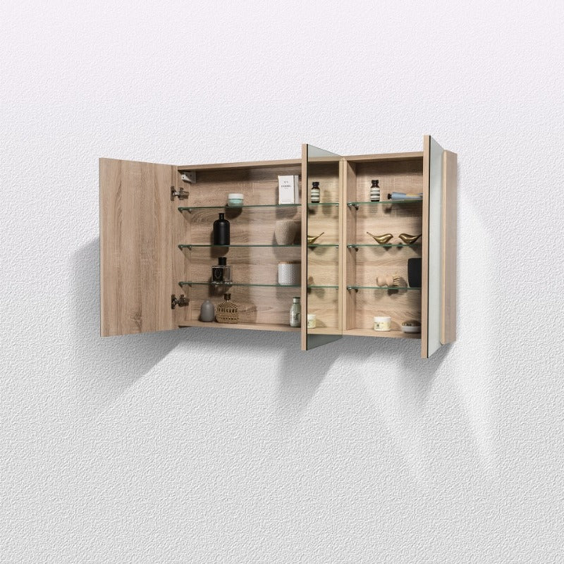 Avia 1200mm White Oak Shaving Cabinet - Image 6