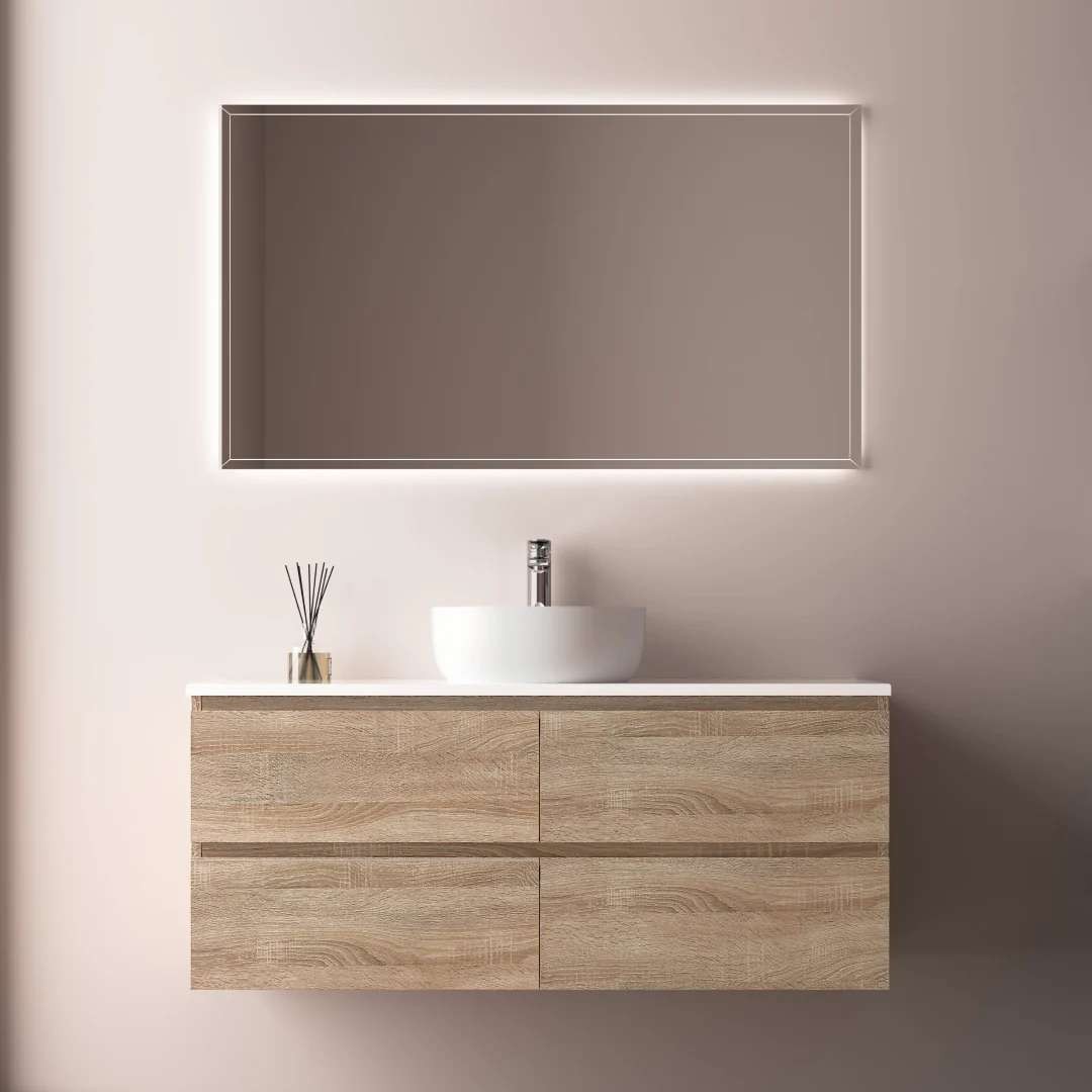Avia 1200mm White Oak Wall Hung Vanity