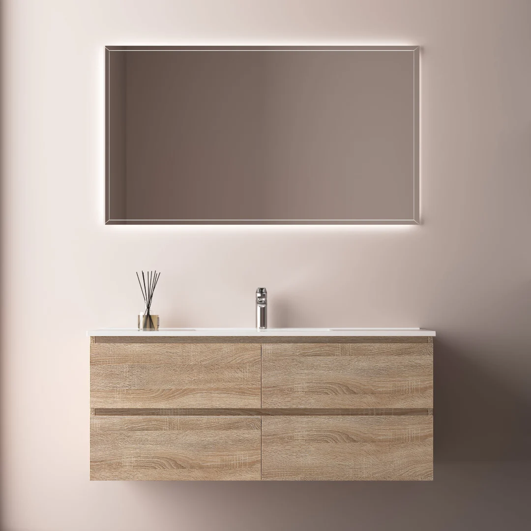 Avia 1200mm White Oak Wall Hung Vanity - Image 2